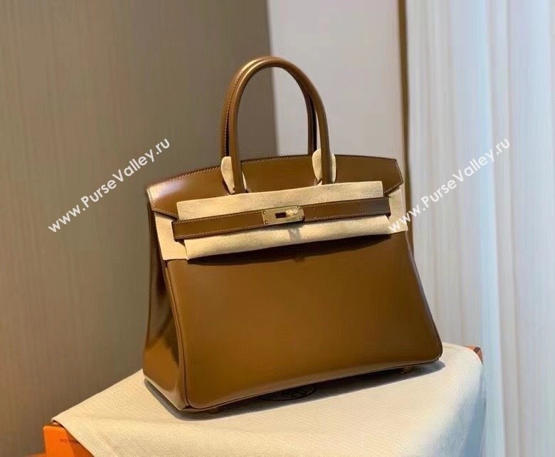 Hermes Birkin 25cm/30cm Bag in Original Box Leather Chestnut/Gold 2025 (Half Handmade) (XX-25052611)