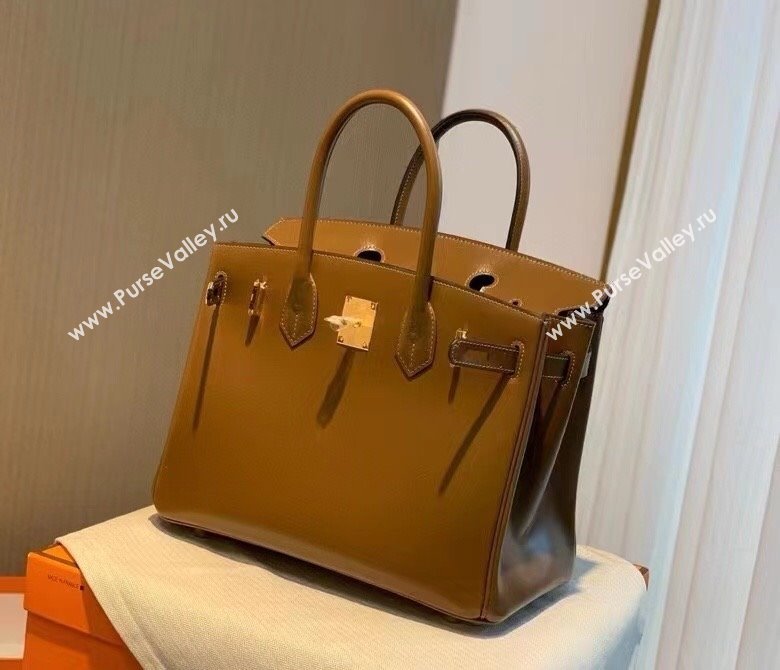Hermes Birkin 25cm/30cm Bag in Original Box Leather Chestnut/Gold 2025 (Half Handmade) (XX-25052611)