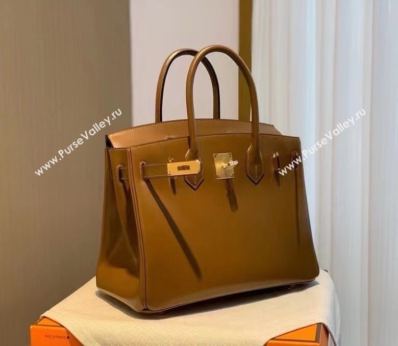 Hermes Birkin 25cm/30cm Bag in Original Box Leather Chestnut/Gold 2025 (Half Handmade) (XX-25052611)