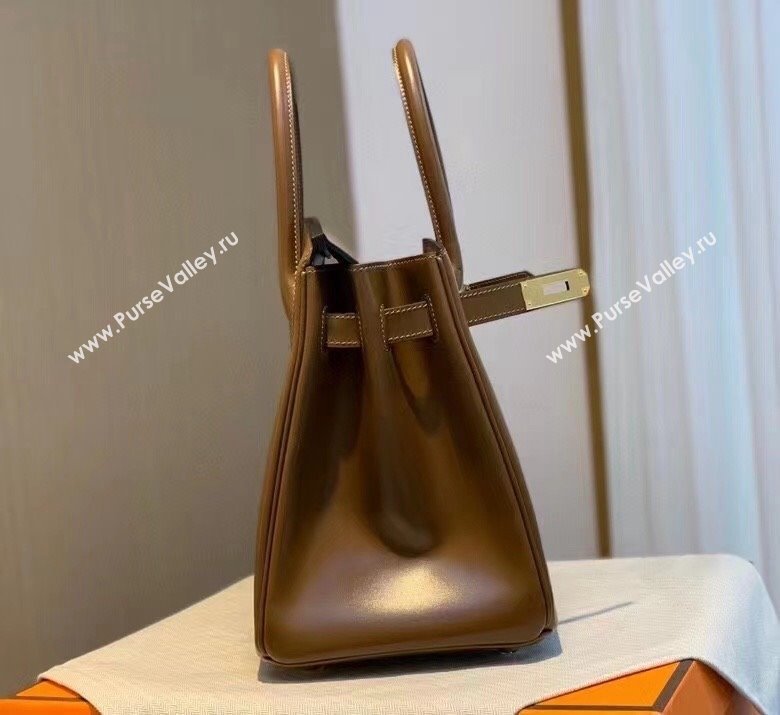 Hermes Birkin 25cm/30cm Bag in Original Box Leather Chestnut/Gold 2025 (Half Handmade) (XX-25052611)