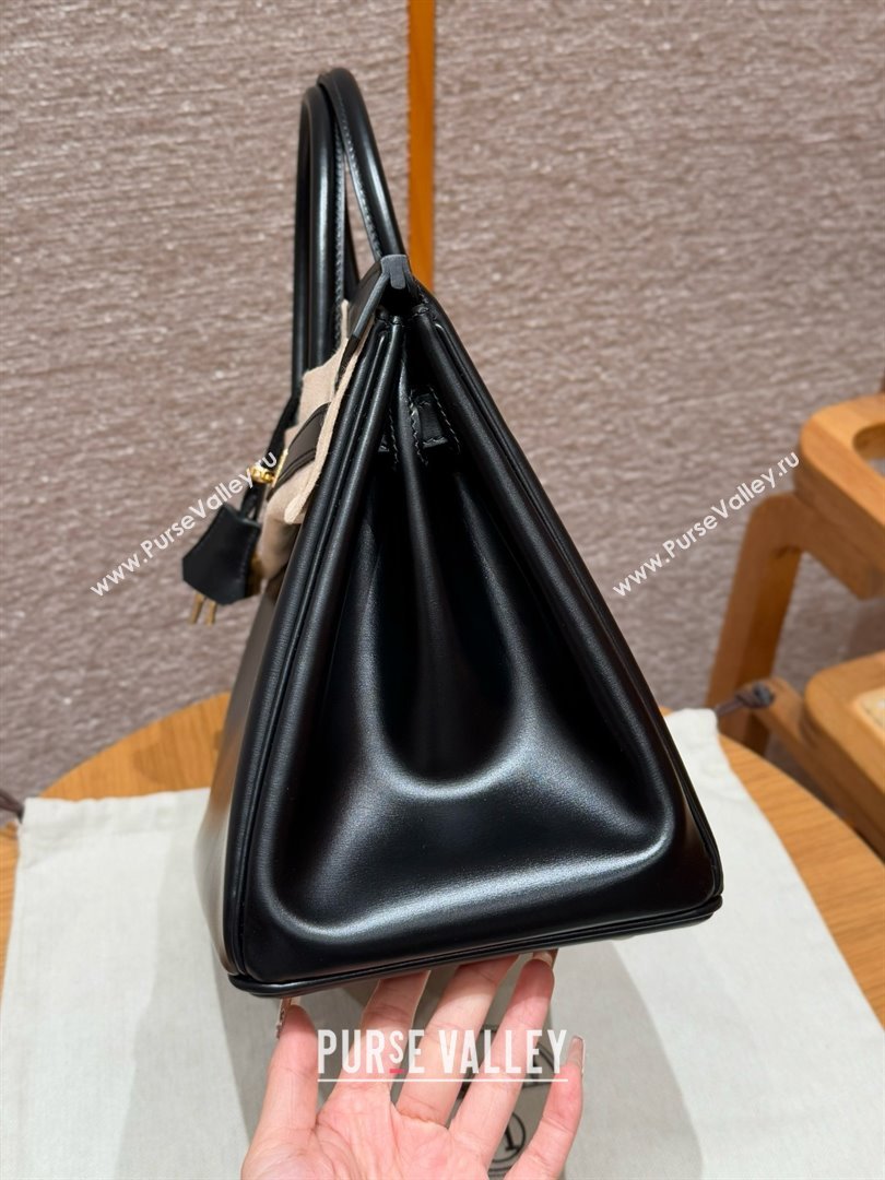 Hermes Birkin 25cm/30cm Bag in Original Box Leather Black/Gold 2025 (Half Handmade) (XX-25052612)