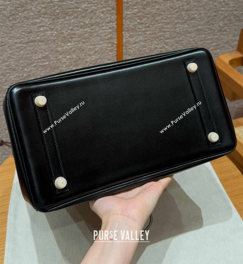 Hermes Birkin 25cm/30cm Bag in Original Box Leather Black/Gold 2025 (Half Handmade) (XX-25052612)