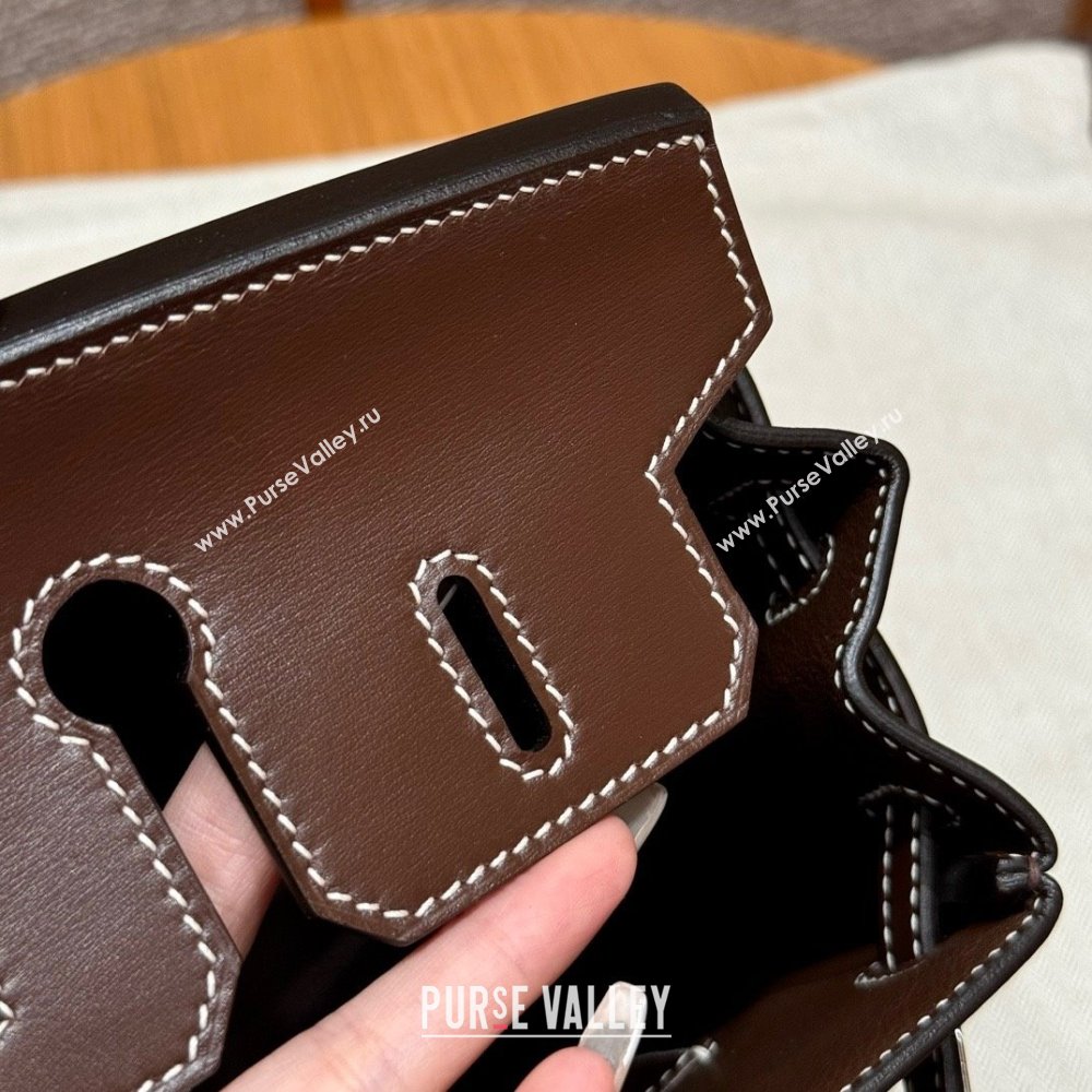Hermes Birkin 25cm/30cm Bag in Original Box Leather Chocolate/Silver 2025 (Half Handmade) (XX-25052613)