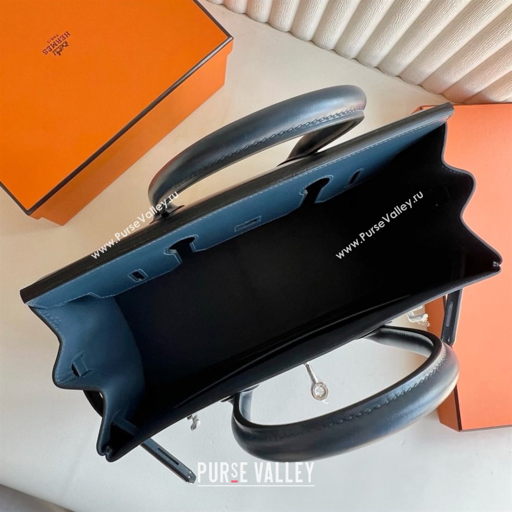 Hermes Birkin 25cm/30cm Bag in Original Box Leather 7P Prussian Blue/Silver 2025 (Full Handmade) (XYA-25052602)