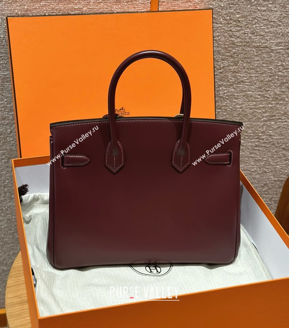 Hermes Birkin 25cm/30cm Bag in Original Box Leather Saddle Red/Gold 2025 (Half Handmade) (XX-25052614)