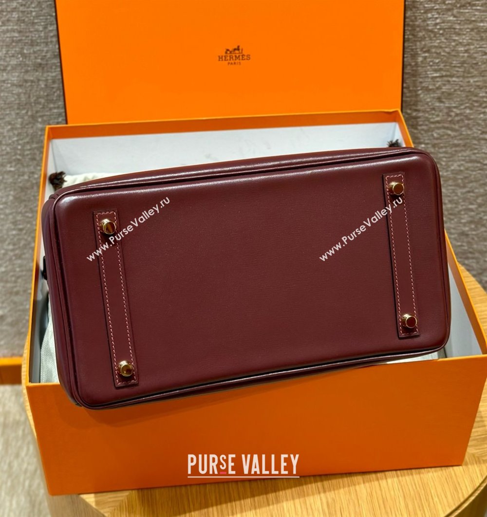 Hermes Birkin 25cm/30cm Bag in Original Box Leather Saddle Red/Gold 2025 (Half Handmade) (XX-25052614)