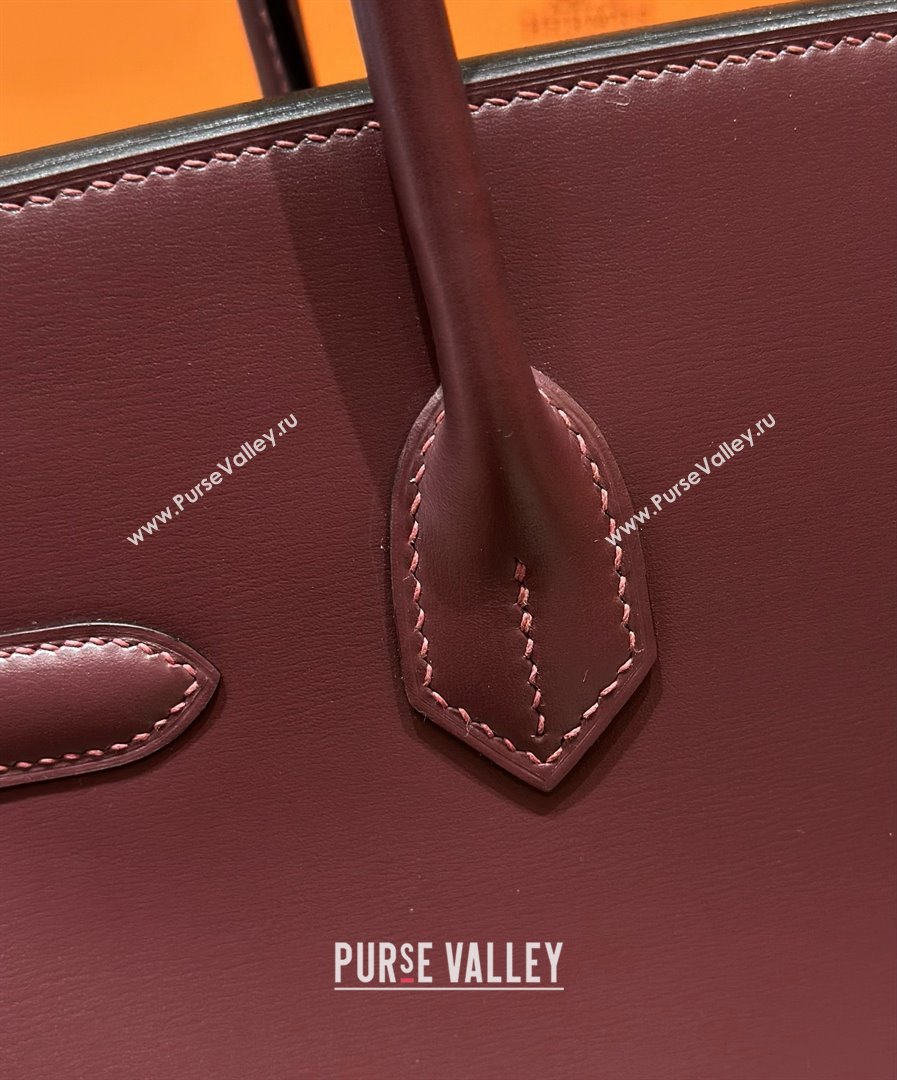 Hermes Birkin 25cm/30cm Bag in Original Box Leather Saddle Red/Gold 2025 (Half Handmade) (XX-25052614)