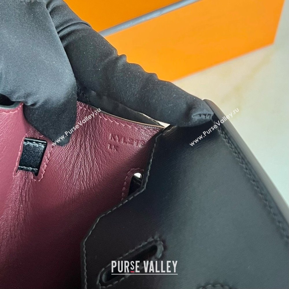 Hermes Birkin Sellier 25cm/30cm Bag in Original Box Leather CK89 Black/Silver 2025 (Full Handmade) (XYA-25052603)
