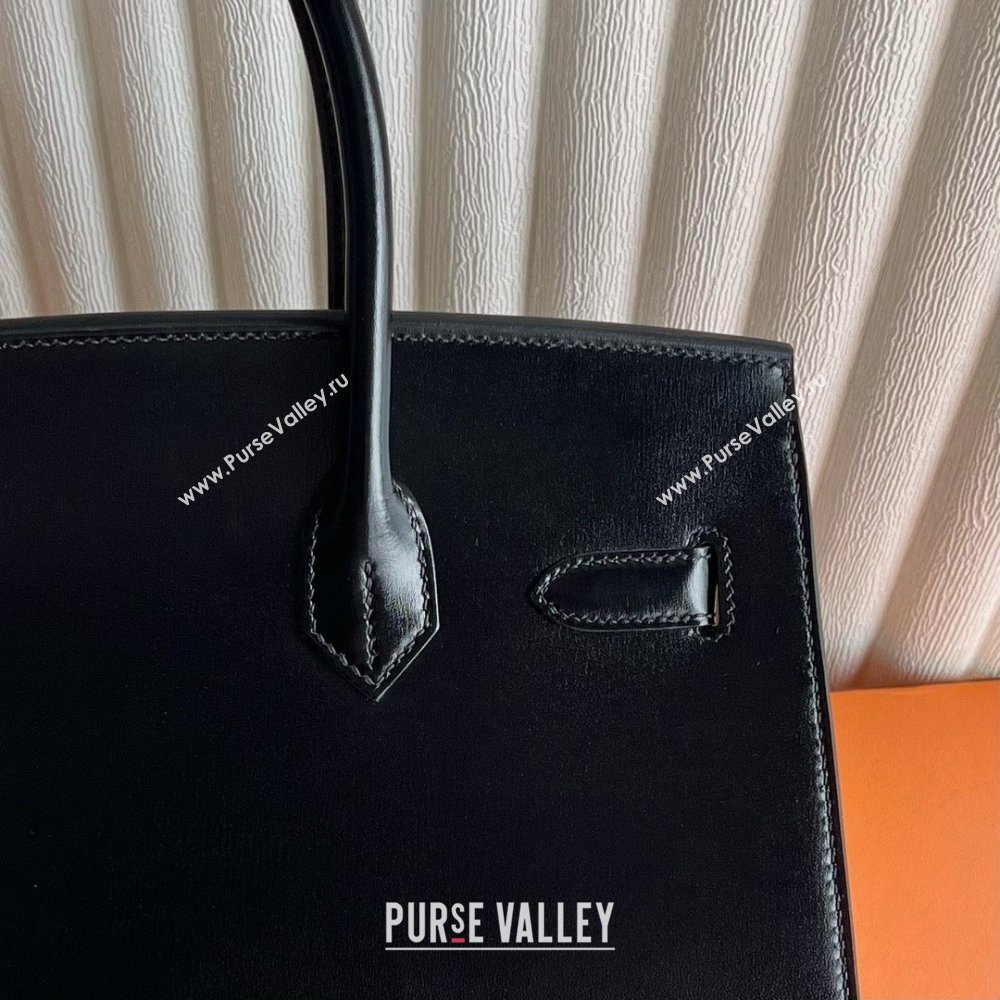 Hermes Birkin Sellier 25cm/30cm Bag in Original Box Leather CK89 Black/Silver 2025 (Full Handmade) (XYA-25052603)