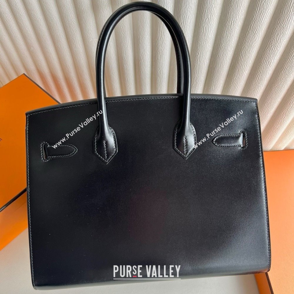 Hermes Birkin Sellier 25cm/30cm Bag in Original Box Leather CK89 Black/Silver 2025 (Full Handmade) (XYA-25052603)