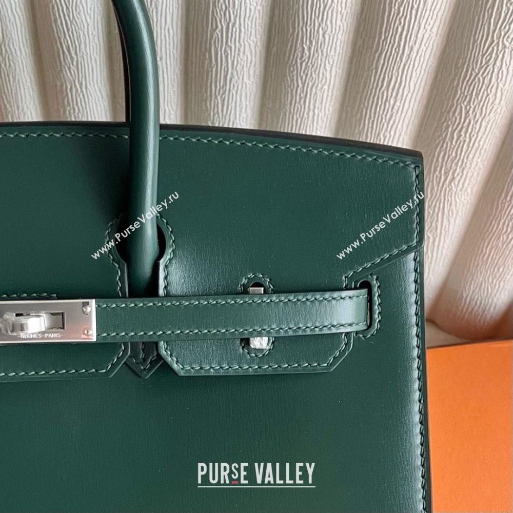 Hermes Birkin Sellier 25cm/30cm Bag in Original Box Leather CK67 Green/Silver 2025 (Full Handmade) (XYA-25052604)
