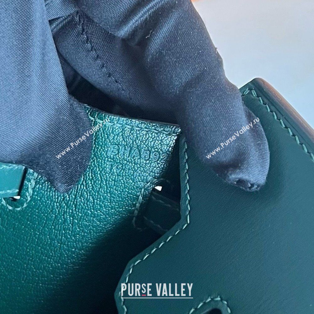 Hermes Birkin Sellier 25cm/30cm Bag in Original Box Leather CK67 Green/Silver 2025 (Full Handmade) (XYA-25052604)