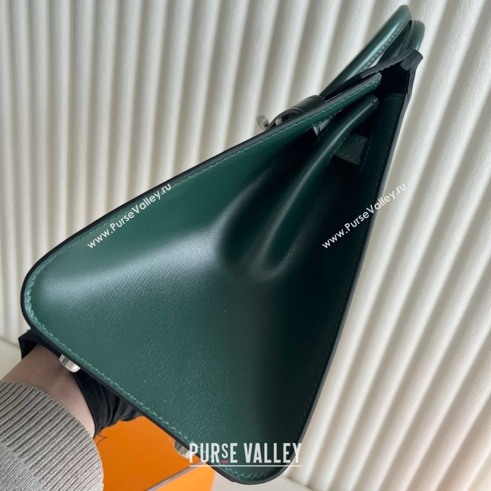 Hermes Birkin Sellier 25cm/30cm Bag in Original Box Leather CK67 Green/Silver 2025 (Full Handmade) (XYA-25052604)