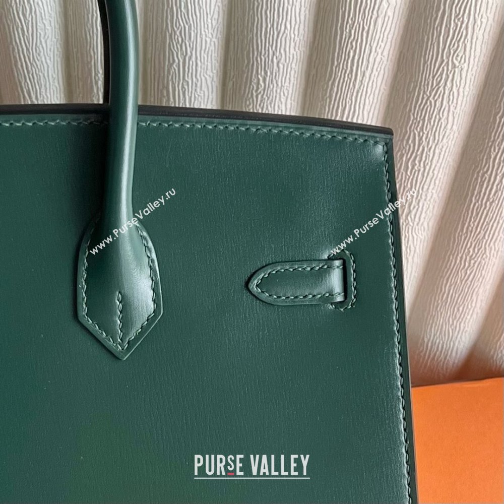 Hermes Birkin Sellier 25cm/30cm Bag in Original Box Leather CK67 Green/Silver 2025 (Full Handmade) (XYA-25052604)