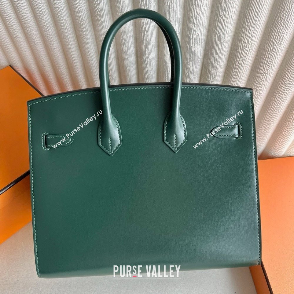 Hermes Birkin Sellier 25cm/30cm Bag in Original Box Leather CK67 Green/Silver 2025 (Full Handmade) (XYA-25052604)