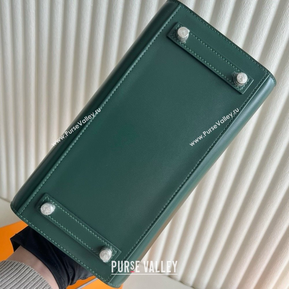Hermes Birkin Sellier 25cm/30cm Bag in Original Box Leather CK67 Green/Silver 2025 (Full Handmade) (XYA-25052604)