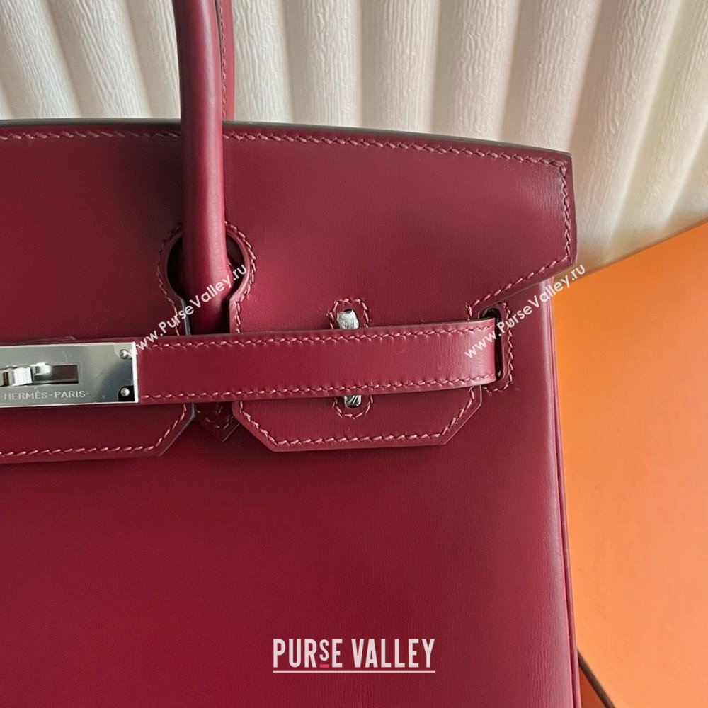 Hermes Birkin 25cm/30cm Bag in Original Box Leather CK55 Hermes Red/Silver 2025 (Full Handmade) (XYA-25052605)