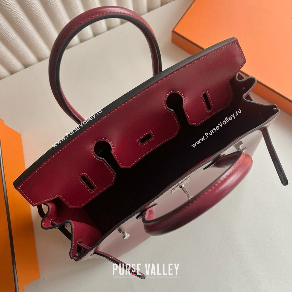 Hermes Birkin 25cm/30cm Bag in Original Box Leather CK55 Hermes Red/Silver 2025 (Full Handmade) (XYA-25052605)