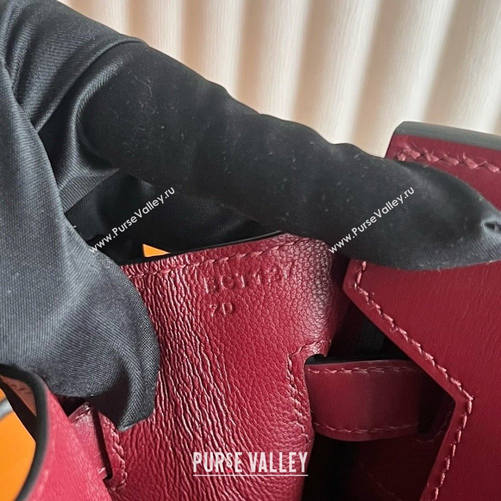 Hermes Birkin 25cm/30cm Bag in Original Box Leather CK55 Hermes Red/Silver 2025 (Full Handmade) (XYA-25052605)