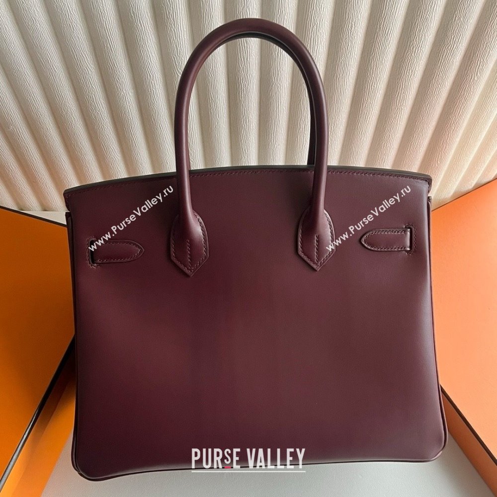 Hermes Birkin 25cm/30cm Bag in Original Box Leather CK57 Bordeaux Wine Red/Gold 2025 (Full Handmade) (XYA-25052606)