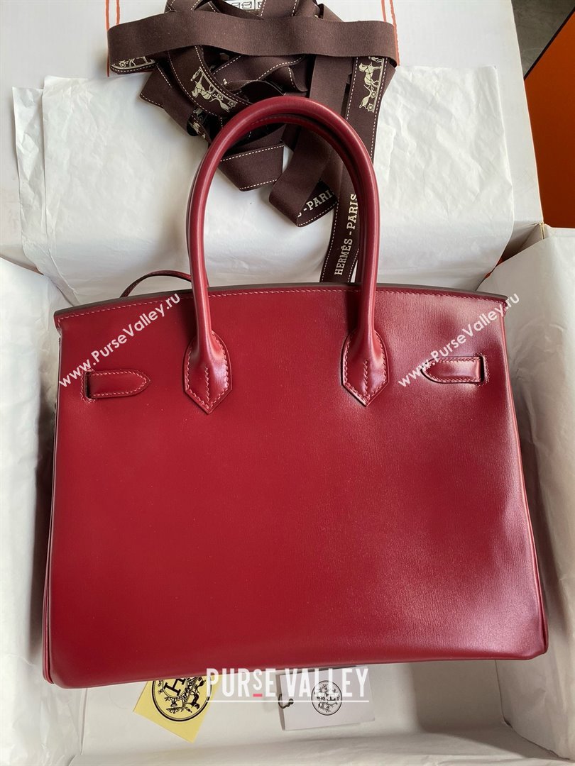 Hermes Birkin 25cm/30cm Bag in Original Box Leather CK55 Hermes Red/Gold 2025 (Full Handmade) (XYA-25052607)
