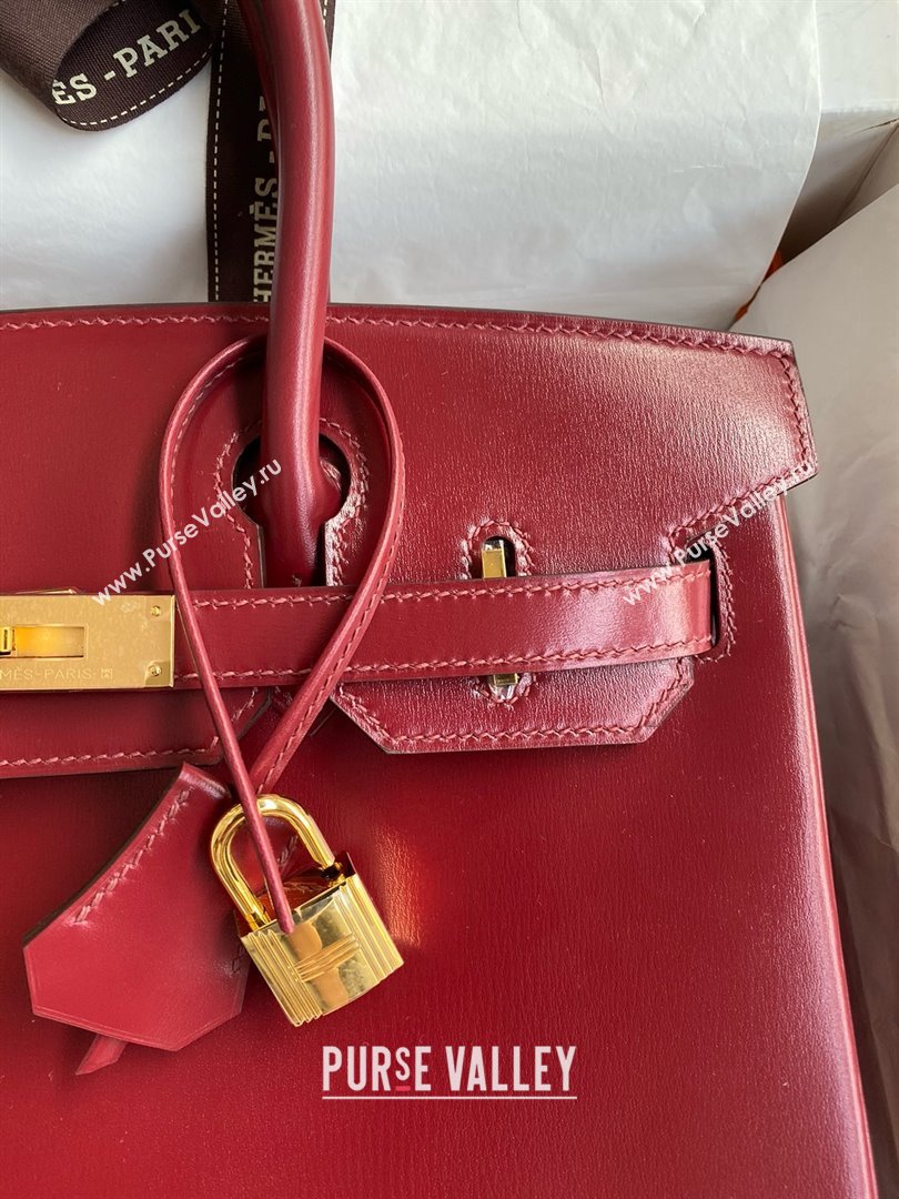 Hermes Birkin 25cm/30cm Bag in Original Box Leather CK55 Hermes Red/Gold 2025 (Full Handmade) (XYA-25052607)