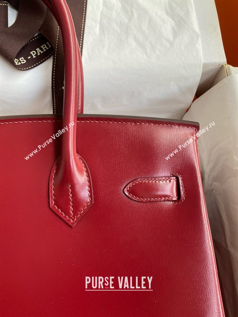 Hermes Birkin 25cm/30cm Bag in Original Box Leather CK55 Hermes Red/Gold 2025 (Full Handmade) (XYA-25052607)