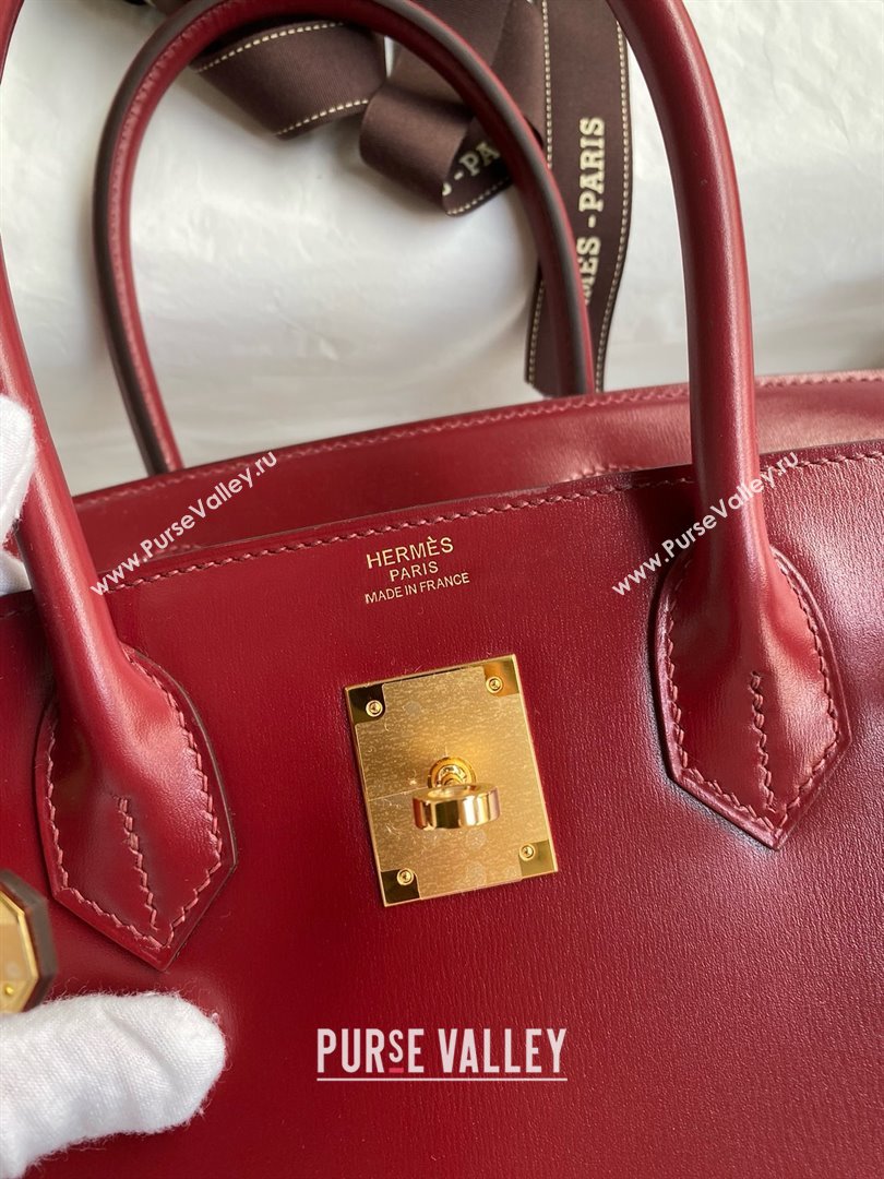 Hermes Birkin 25cm/30cm Bag in Original Box Leather CK55 Hermes Red/Gold 2025 (Full Handmade) (XYA-25052607)