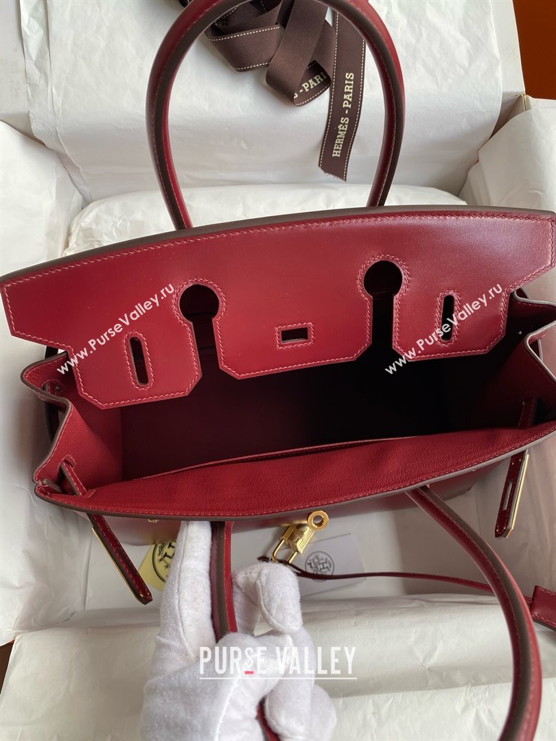Hermes Birkin 25cm/30cm Bag in Original Box Leather CK55 Hermes Red/Gold 2025 (Full Handmade) (XYA-25052607)