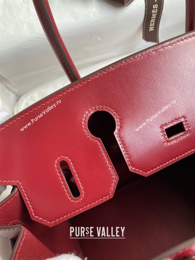 Hermes Birkin 25cm/30cm Bag in Original Box Leather CK55 Hermes Red/Gold 2025 (Full Handmade) (XYA-25052607)