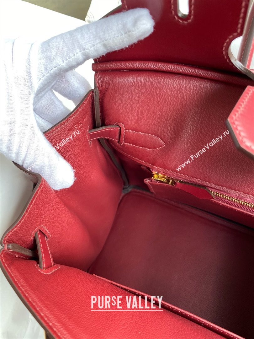 Hermes Birkin 25cm/30cm Bag in Original Box Leather CK55 Hermes Red/Gold 2025 (Full Handmade) (XYA-25052607)