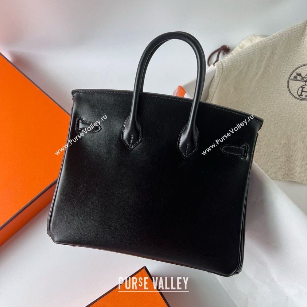 Hermes Birkin 25cm/30cm Bag in Original Box Leather CK89 Black/Silver 2025 (Full Handmade) (XYA-25052608)