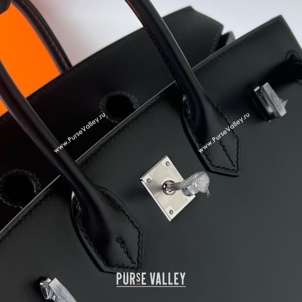 Hermes Birkin 25cm/30cm Bag in Original Box Leather CK89 Black/Silver 2025 (Full Handmade) (XYA-25052608)