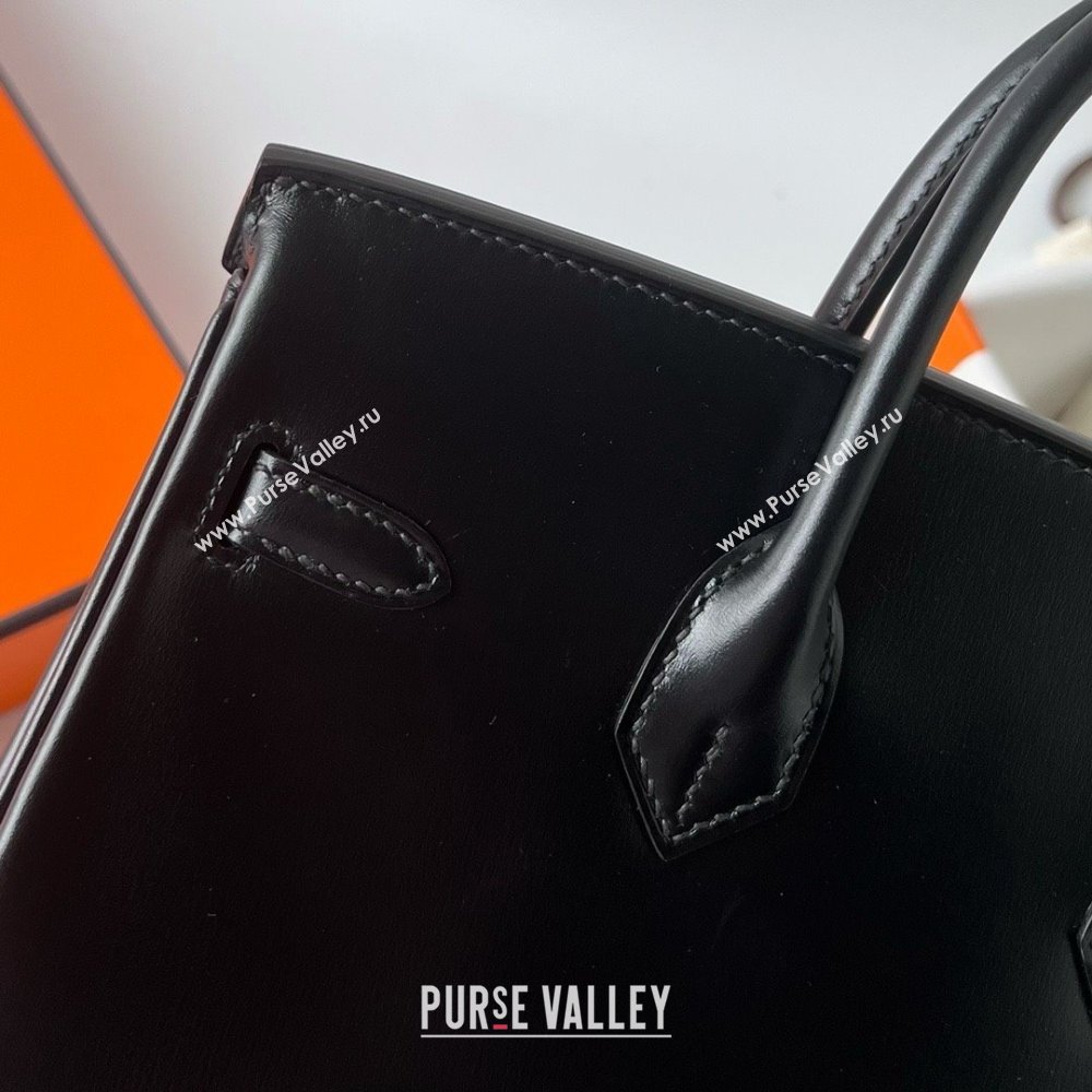Hermes Birkin 25cm/30cm Bag in Original Box Leather CK89 Black/Silver 2025 (Full Handmade) (XYA-25052608)
