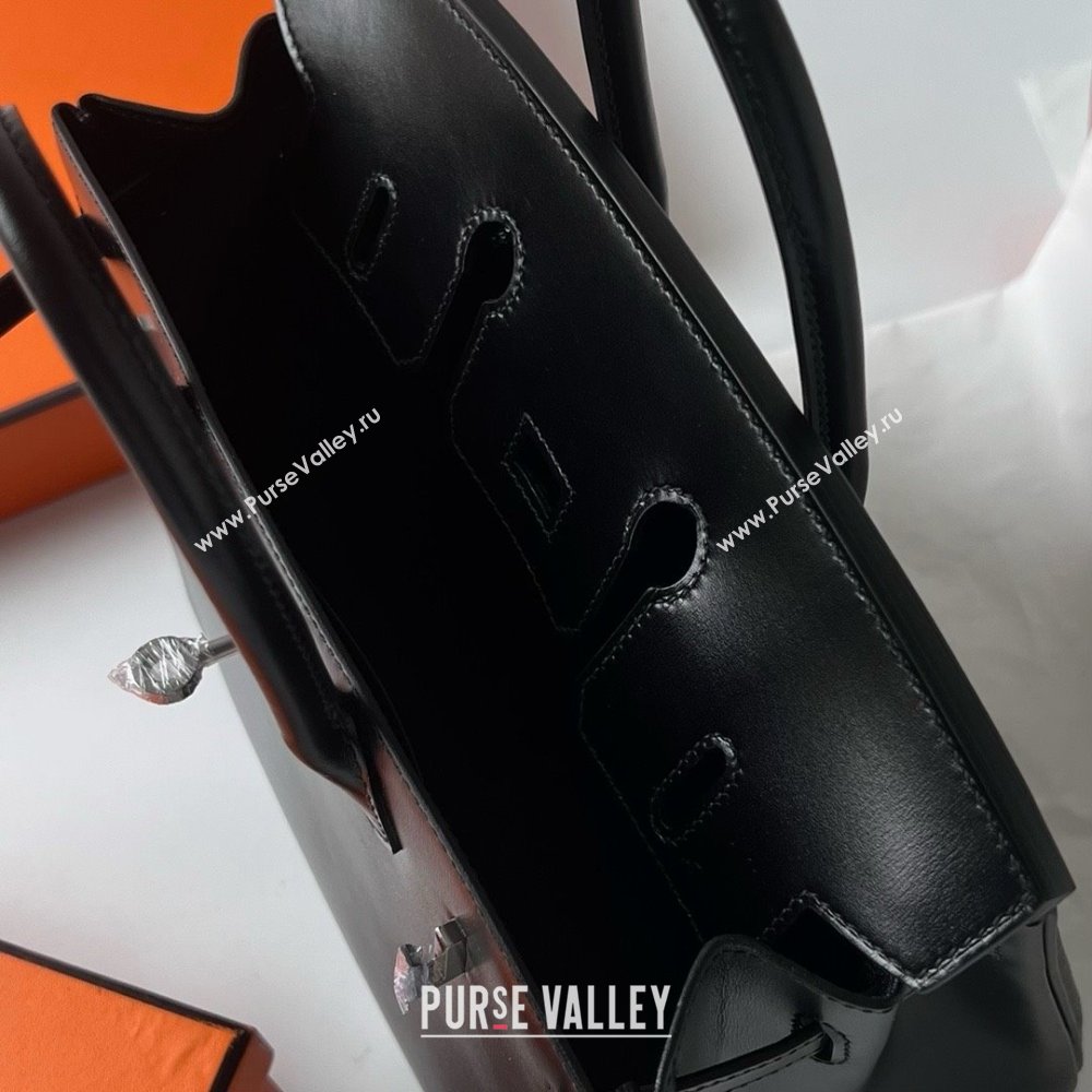 Hermes Birkin 25cm/30cm Bag in Original Box Leather CK89 Black/Silver 2025 (Full Handmade) (XYA-25052608)