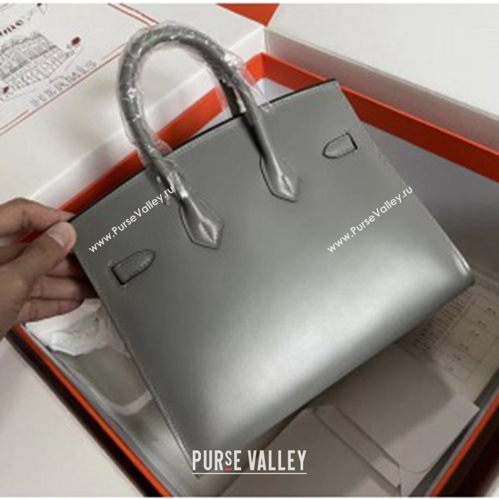 Hermes Birkin Sellier 25cm/30cm Bag in Original Box Leather Grey 2025 (Full Handmade) (XYA-25052601)