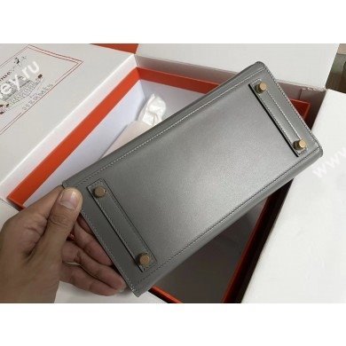 Hermes Birkin Sellier 25cm/30cm Bag in Original Box Leather Grey 2025 (Full Handmade) (XYA-25052601)