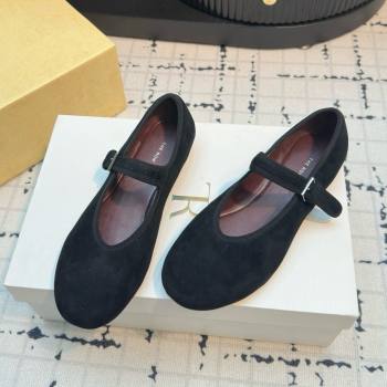 The Row Boheme MJ Shoe in Suede TR052913 Black 2025 (MGN-25052913)