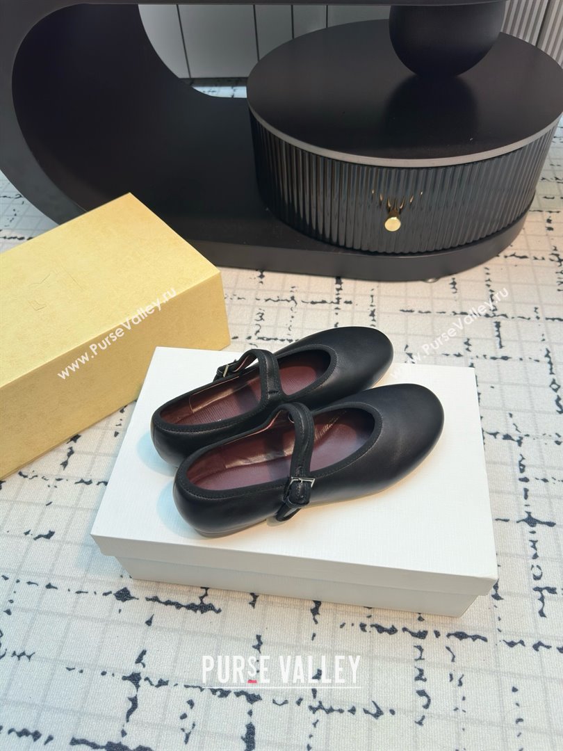 The Row Boheme MJ Shoe in Lambskin Leather TR052912 Black 2025 (MGN-25052912)