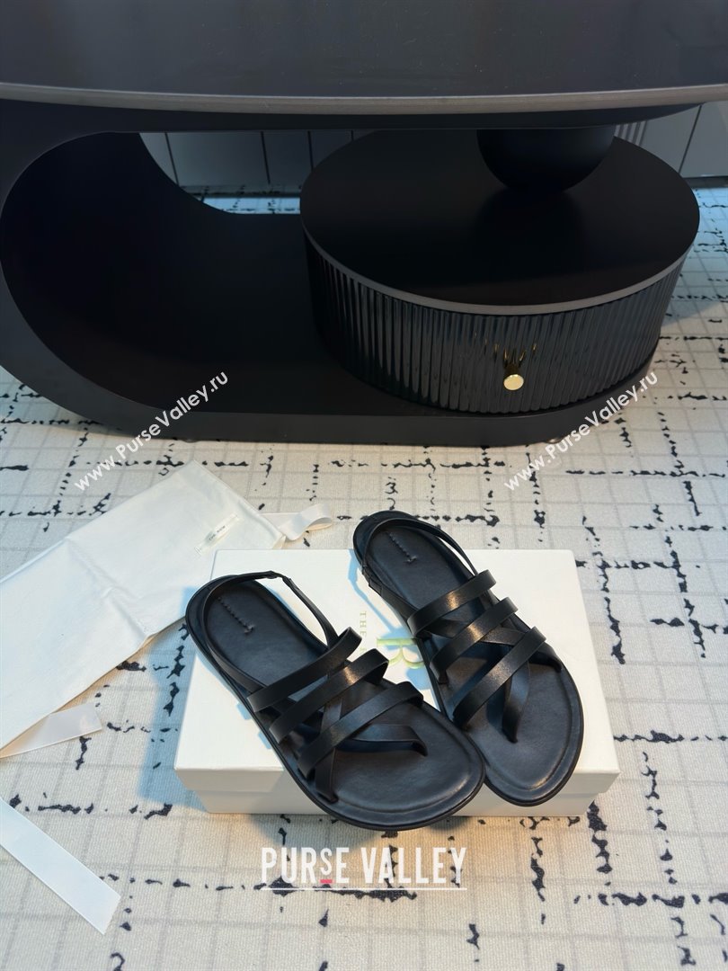 The Row Line Sandals in Black Leather TR052916 2025 (MGN-25052916)