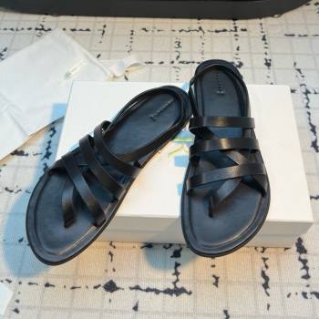 The Row Line Sandals in Black Leather TR052916 2025 (MGN-25052916)