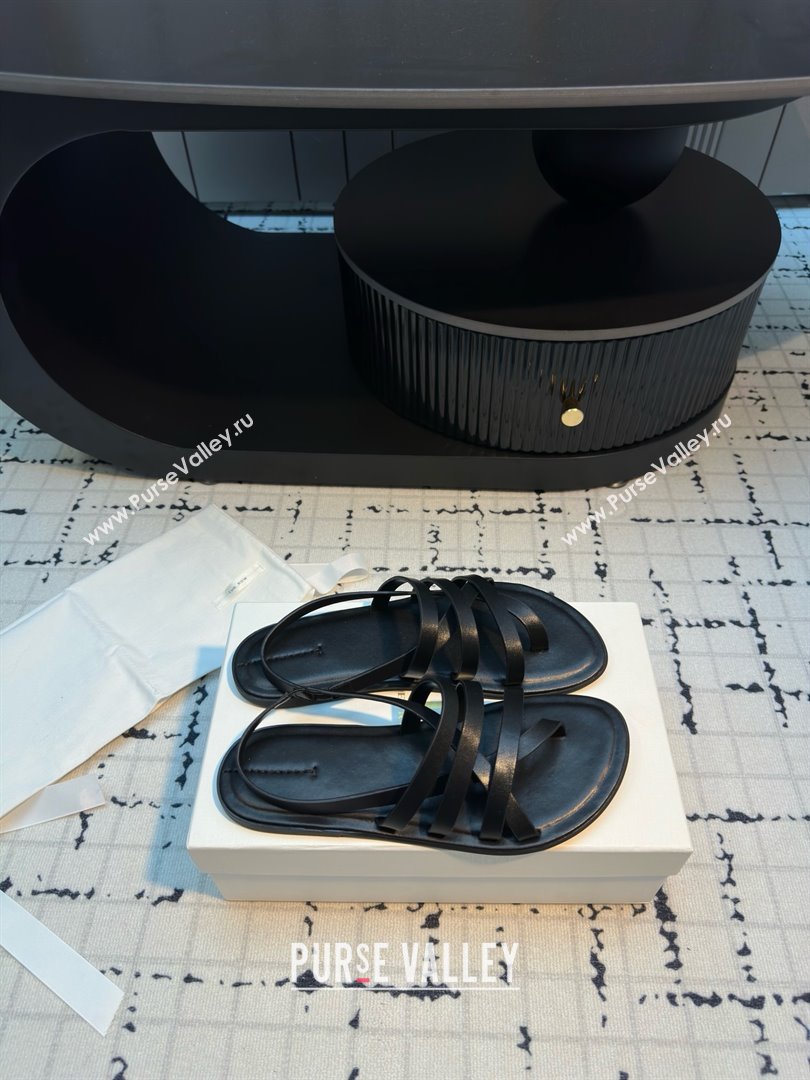 The Row Line Sandals in Black Leather TR052916 2025 (MGN-25052916)