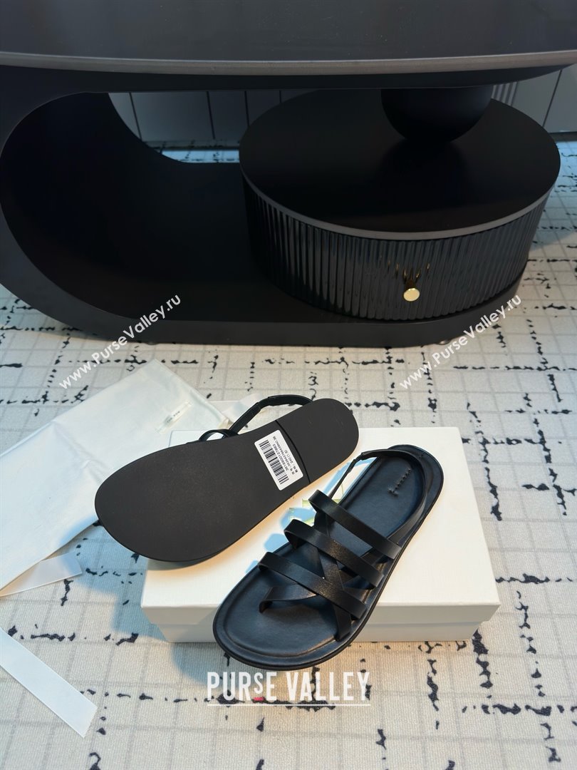 The Row Line Sandals in Black Leather TR052916 2025 (MGN-25052916)