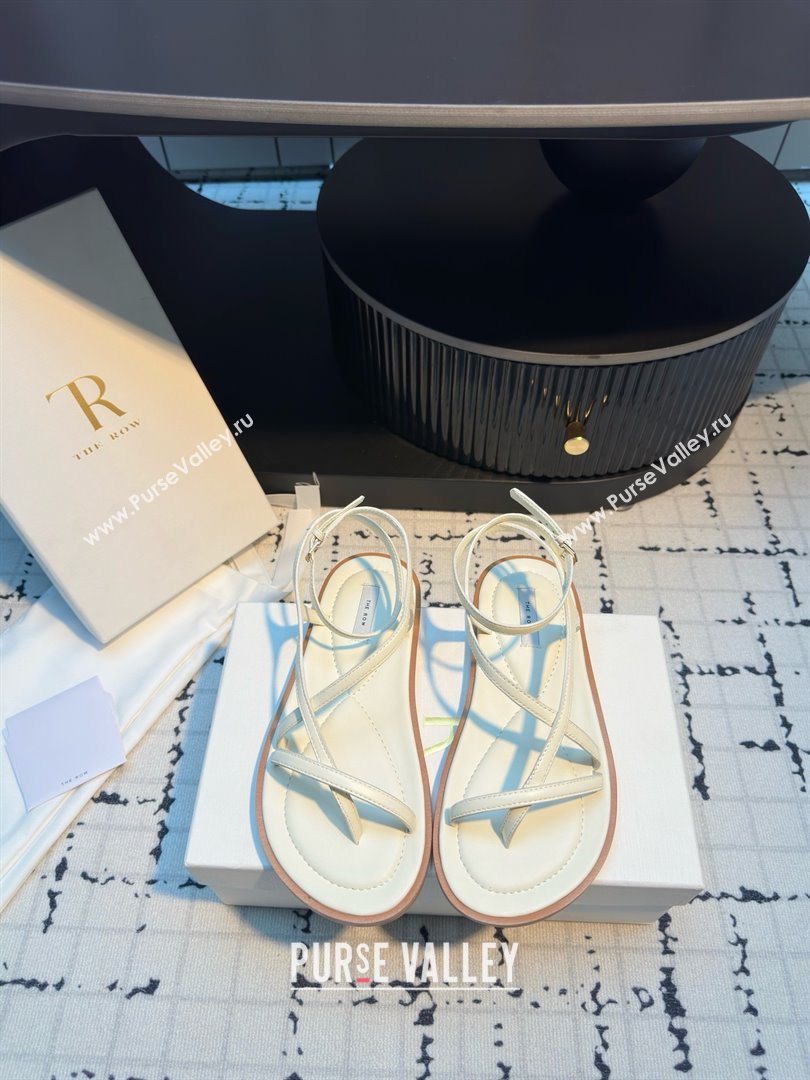 The Row Ankle Strap Sandal in White Leather TR052917 2025 (MGN-25052917)