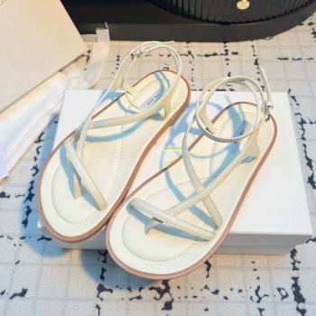 The Row Ankle Strap Sandal in White Leather TR052917 2025 (MGN-25052917)