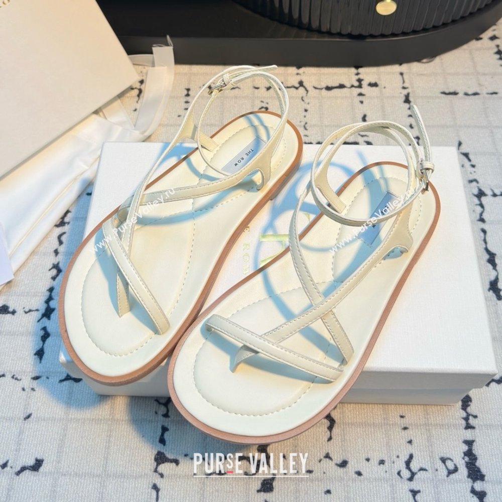 The Row Ankle Strap Sandal in White Leather TR052917 2025 (MGN-25052917)