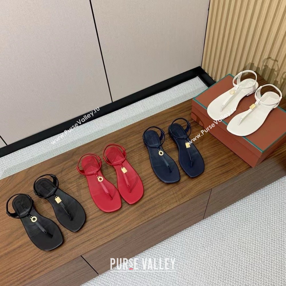 Loro Piana Mindil Infra Sandal in Lambskin LP6607 Black 2025 (HH-25060607)
