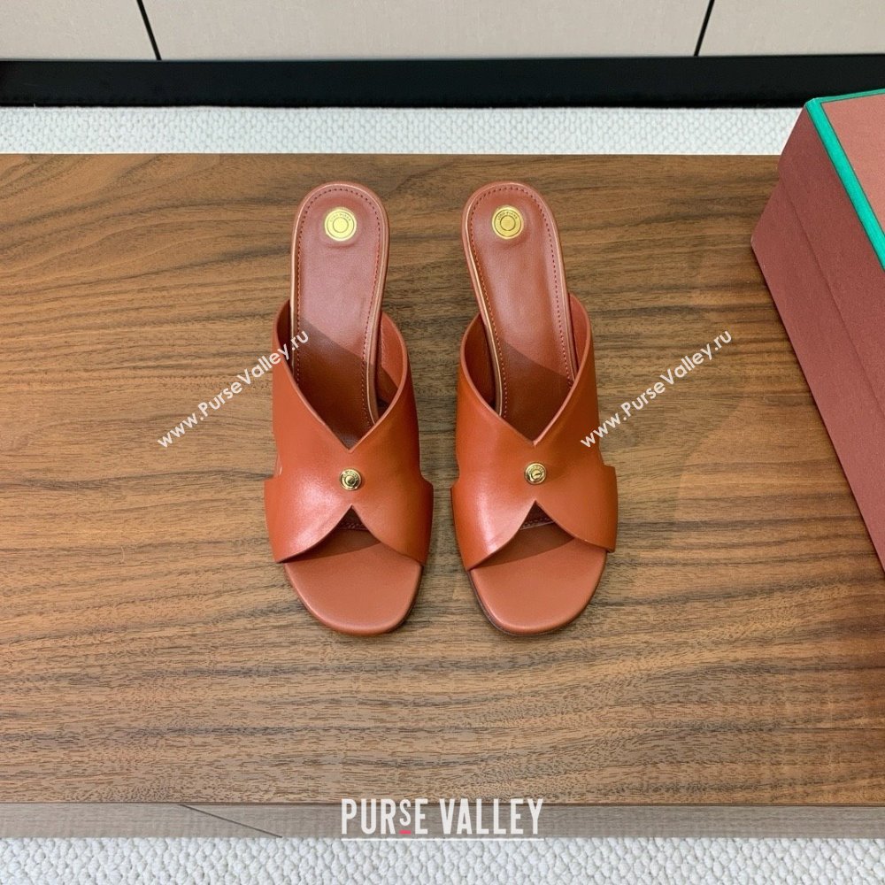 Loro Piana Vera Sandal in Calfskin 8cm Heel LP060526 Vinegar 2025 (HH-25060526)