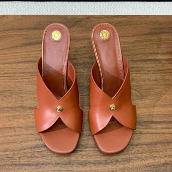 Loro Piana Vera Sandal in Calfskin 8cm Heel LP060526 Vinegar 2025 (HH-25060526)