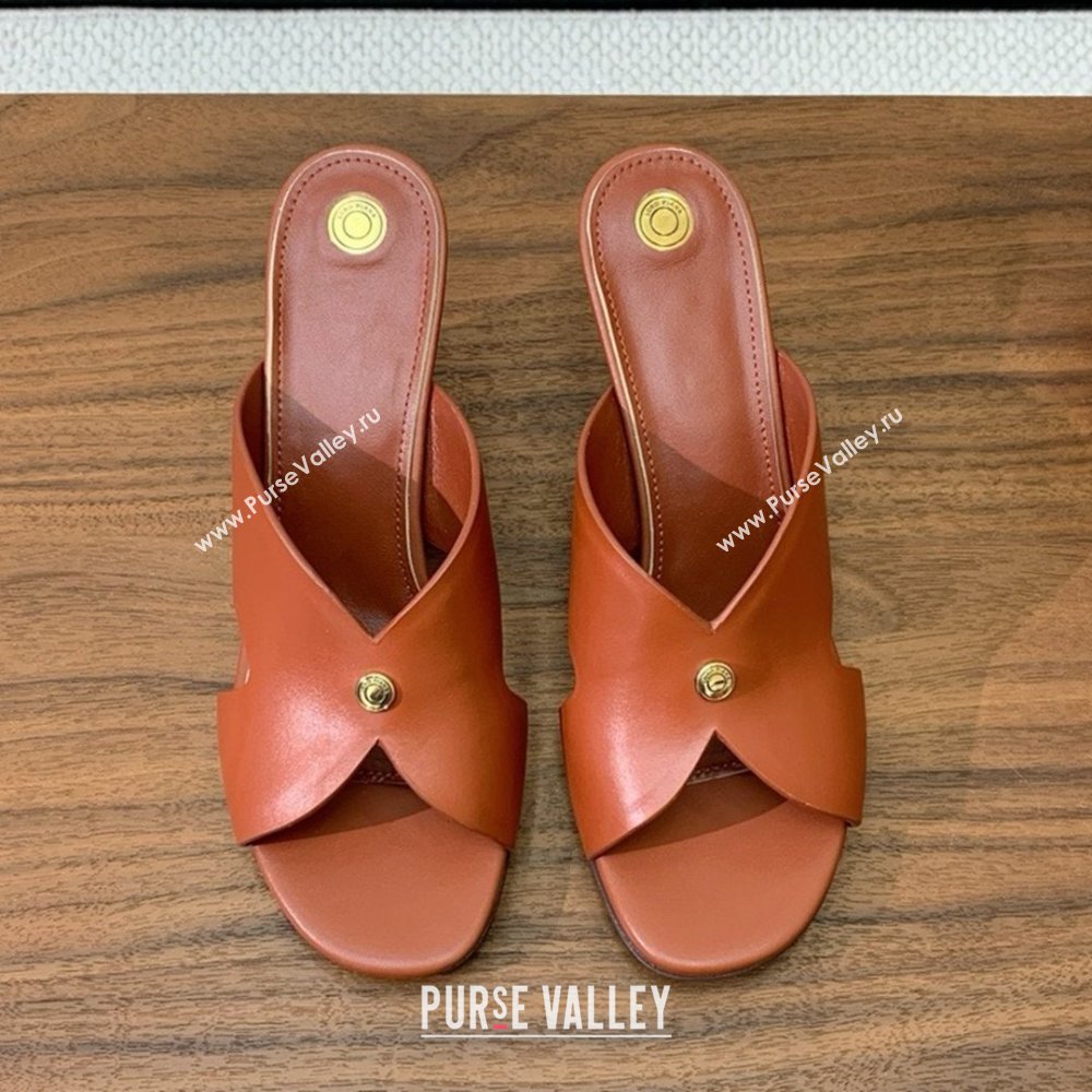 Loro Piana Vera Sandal in Calfskin 8cm Heel LP060526 Vinegar 2025 (HH-25060526)